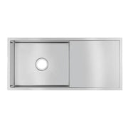 304 Stainless Steel Chrome/Grey/Gold PVD Coating Single Bowl Kitchen Sink with Drainer(Round Edges,with Bottom Tray)960*450*230mm FIL Kitchen Bathroom
