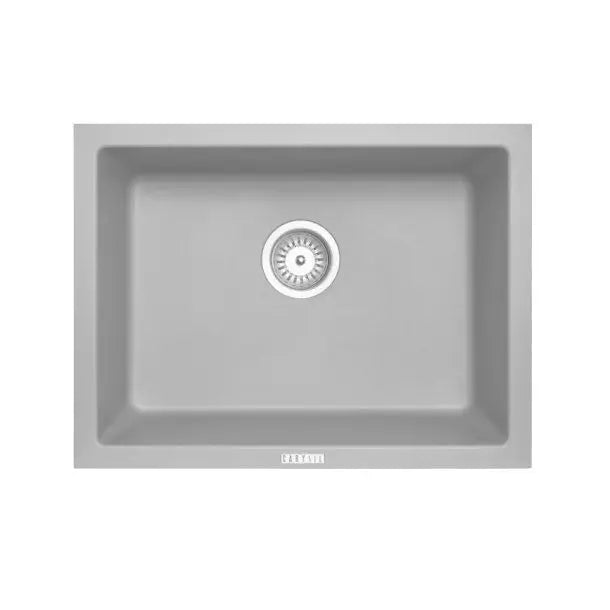 610 x 457 x 205mm Carysil Single Big Bowl Granite Kitchen/Laundry Sink Top/Flush/Under Mount FIL Kitchen Bathroom