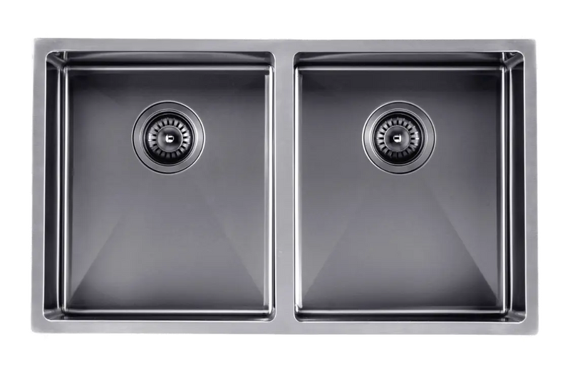 770x450x215mm 1.2mm Handmade Top/Undermount Double Bowls Kitchen Sink Chrome/Grey/Gold FIL Kitchen Bathroom