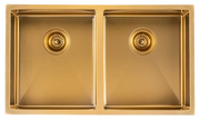 770x450x215mm 1.2mm Handmade Top/Undermount Double Bowls Kitchen Sink Chrome/Grey/Gold FIL Kitchen Bathroom