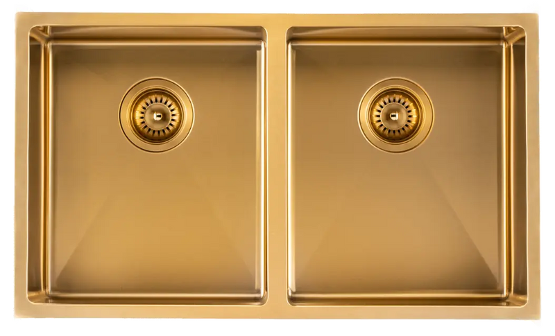 770x450x215mm 1.2mm Handmade Top/Undermount Double Bowls Kitchen Sink Chrome/Grey/Gold FIL Kitchen Bathroom
