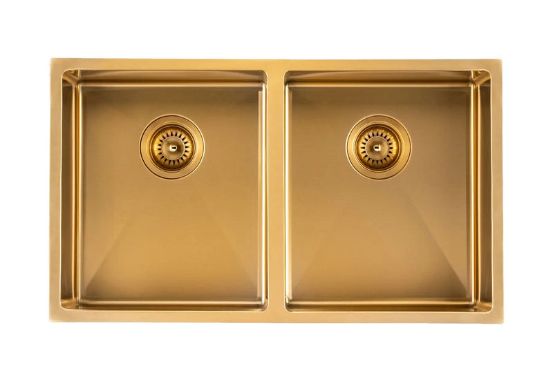 820x457x230mm 1.2mm Handmade Top/Undermount Double Bowls Kitchen Sink Chrome/Grey/Brushed Gold FIL Kitchen Bathroom