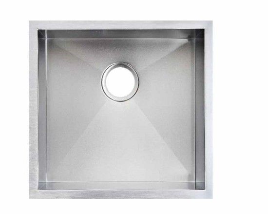 440x440x205mm Satin/Grey/Gold Stainless Steel Handmade Single Bowl Sink for Flush Mount and Undermount