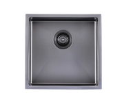 440x440x205mm Satin/Grey/Gold Stainless Steel Handmade Single Bowl Sink for Flush Mount and Undermount FIL Kitchen Bathroom