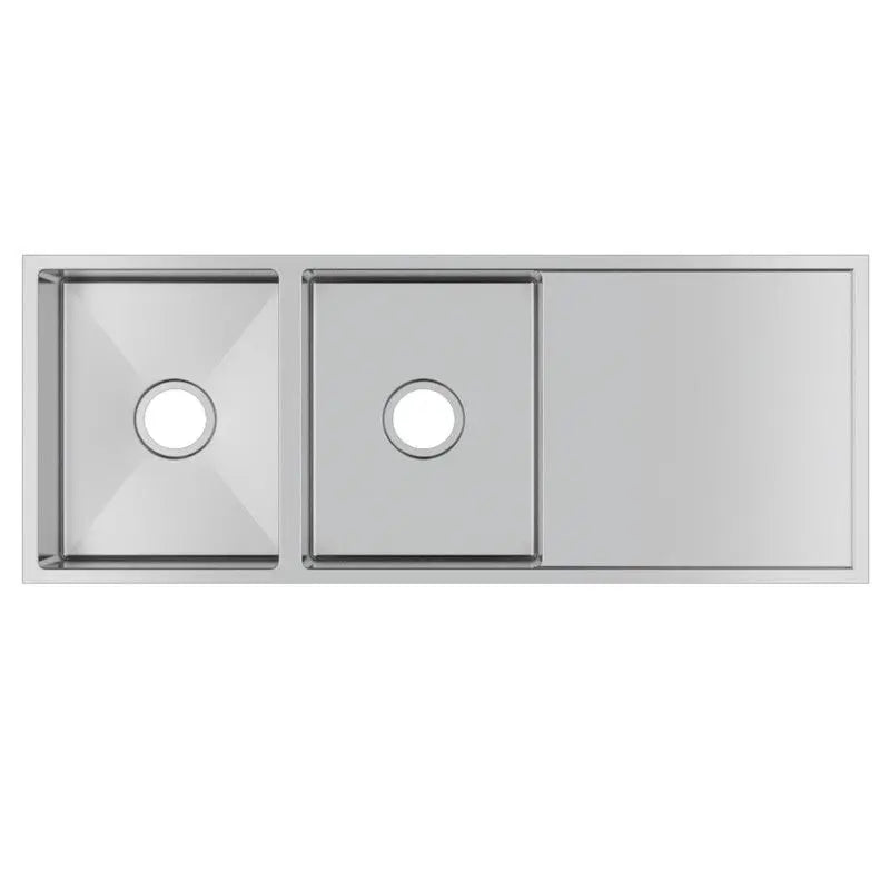 1160x460x230mm 1.2mm Handmade Top/Undermount Double Bowls Kitchen Sink Chrome/Grey/Gold FIL Kitchen Bathroom