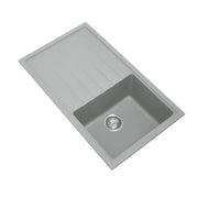 860 x 500 x 205mm Carysil Black/White/Grey Single Bowl With Drainer Board Granite Kitchen Sink Top/Flush/Under Mount FIL Kitchen Bathroom