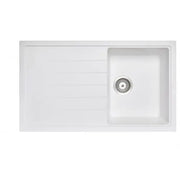 860 x 500 x 205mm Carysil Black/White/Grey Single Bowl With Drainer Board Granite Kitchen Sink Top/Flush/Under Mount FIL Kitchen Bathroom