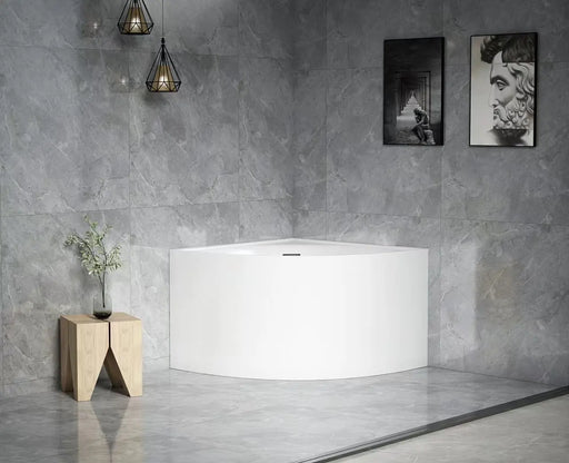 Bella Corner Bath Gloss White 1000mm - FIL Kitchen Bathroom