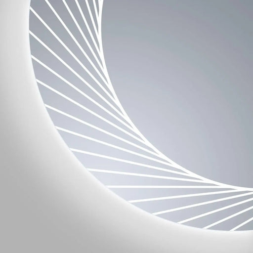 800mm Round 3 Color Lighting LED Mirror with Demo Light Function Touch Sensor Switch Defogger Pad Wall Mounted FIL Kitchen Bathroom