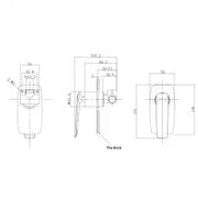 Bellino Chrome Wall Mixer - FIL Kitchen Bathroom