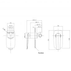 Bellino Chrome Wall Mixer