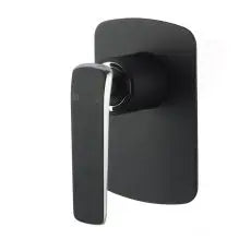Esperia Matte Black & Chrome Wall Mixer - FIL Kitchen Bathroom