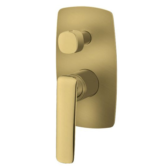 Bellino Brushed Brass Wall Mixer Diverter