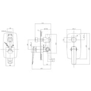 Bellino Brushed Nickle Wall Mixer with Diverter - FIL Kitchen Bathroom