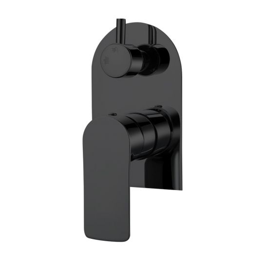 Persano Matte Black Bath/Shower Wall Mixer with Diverter