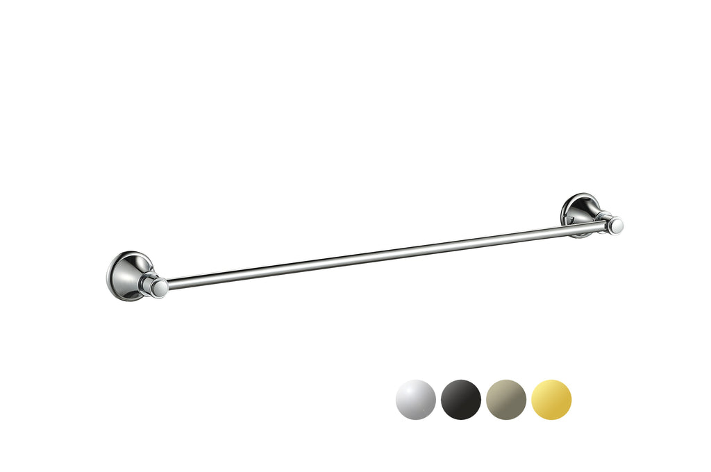 Clasico Single Towel Rail 600mm Chrome and Colours