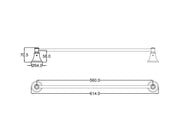 Clasico Single Towel Rail 600mm Chrome and Colours FIL Kitchen Bathroom