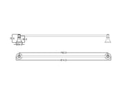 Clasico Single Towel Rail 800mm FIL Kitchen Bathroom