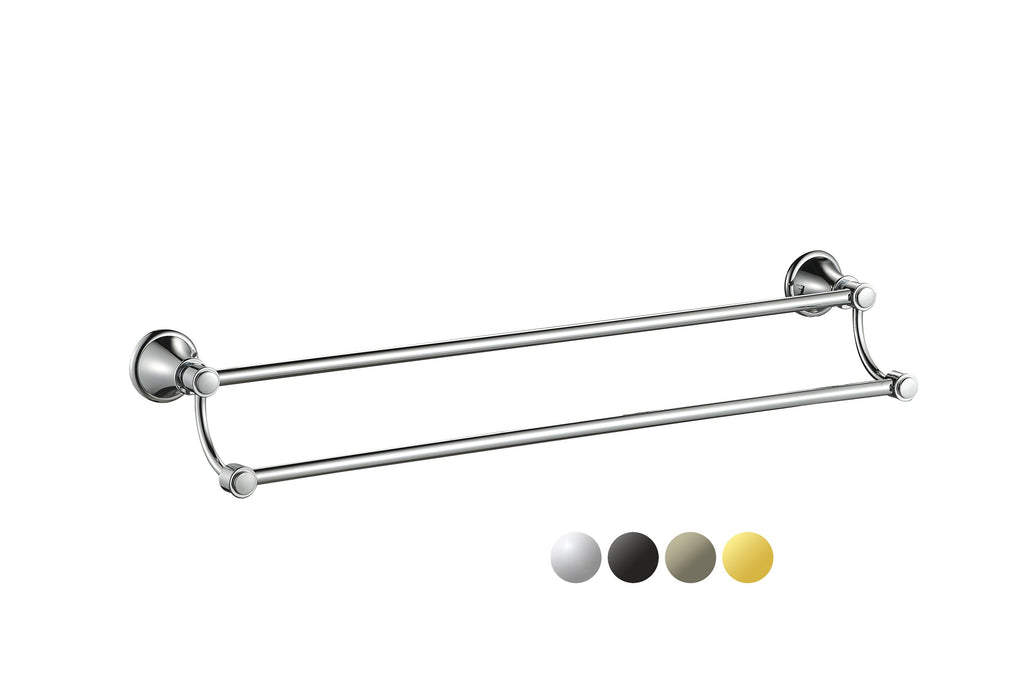 Clasico Double Towel Rail 600mm Chrome and Colours