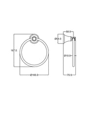 Clasico Towel Ring Chrome and Colours FIL Kitchen Bathroom