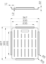 P&P Square Colander FIL Kitchen Bathroom