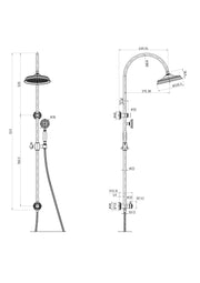Clasico Combination Shower Set Chrome & Colours FIL Kitchen Bathroom