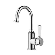 Clasico Gooseneck Basin Mixer with Ceramic Handle Chrome and Colours FIL Kitchen Bathroom