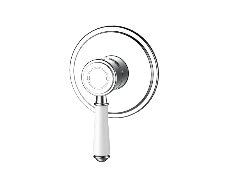 Clasico Wall Mixer Trim Kits Brass/Ceramic Handle Chrome and Colours IKON