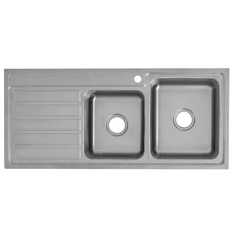 SETO ONE AND THREE QUARTER KITCHEN SINK WITH SINGLE DRAINER LEFT HAND/RIGHT HAND BOWL STAINLESS STEEL FIL Kitchen Bathroom