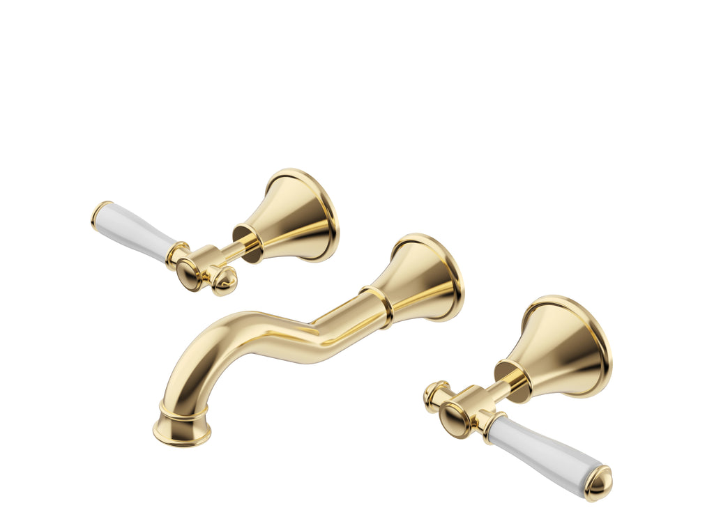 Clasico Bath Set Brass/Ceramic Handle with Chrome and Colours