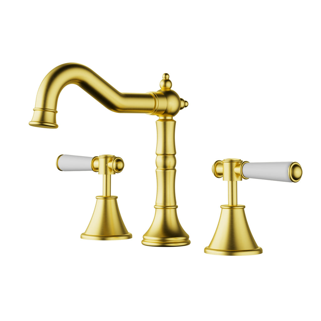 Clasico Basin Set Brass/Ceramic Handle with Chrome and Colours