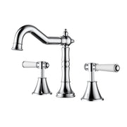 Clasico Basin Set Brass/Ceramic Handle with Chrome and Colours FIL Kitchen Bathroom