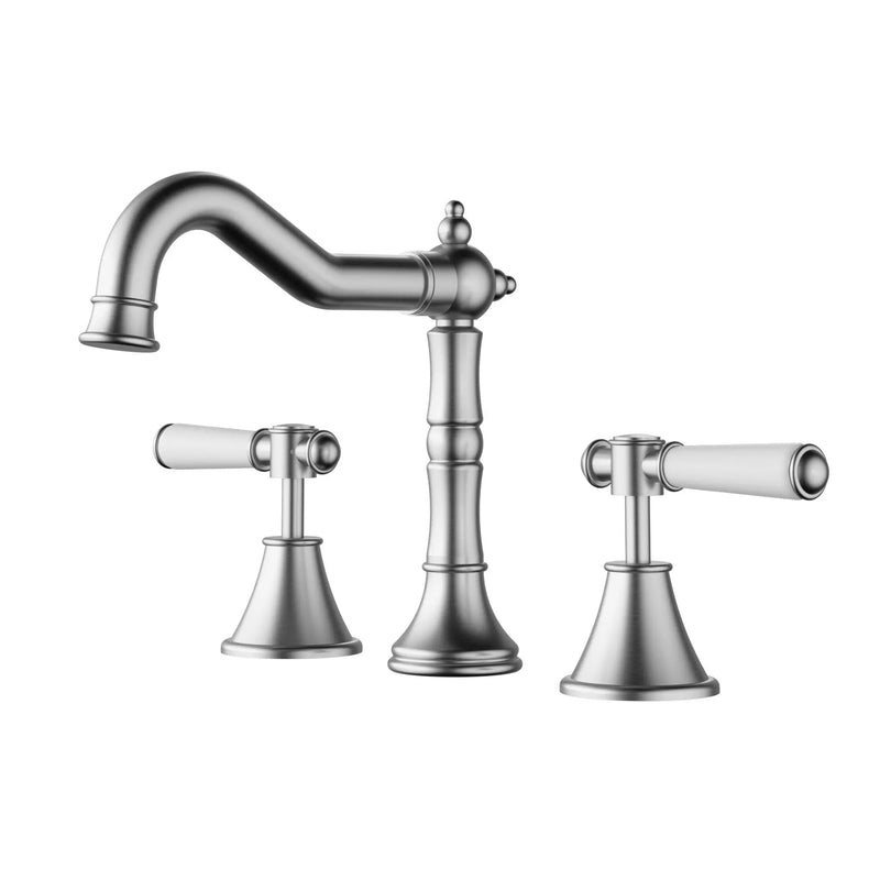 Clasico Basin Set Brass/Ceramic Handle with Chrome and Colours FIL Kitchen Bathroom