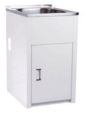 35L COMPACT LAUNDRY TUB & CABINET WITH SIDE HOLE 555X455X870mm FIL Kitchen Bathroom