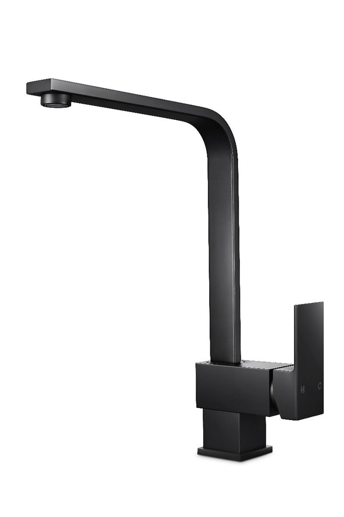 Chrome/Black Kitchen Sink Mixer Tap