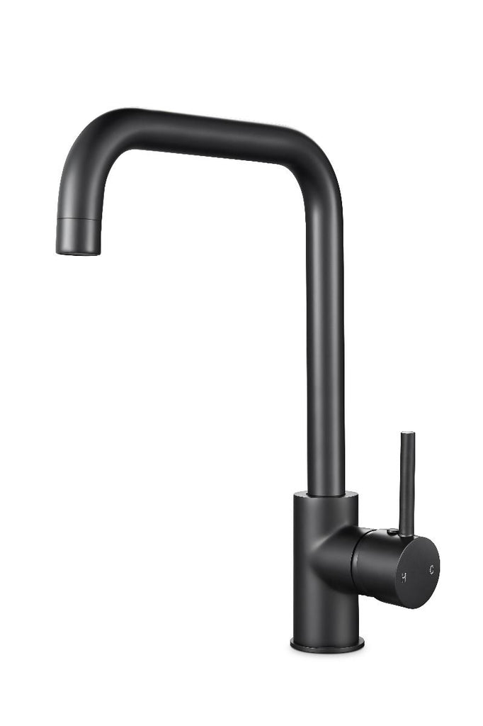 Electroplated Brass Chrome/Black Swivel Spout Kitchen Mixer Tap