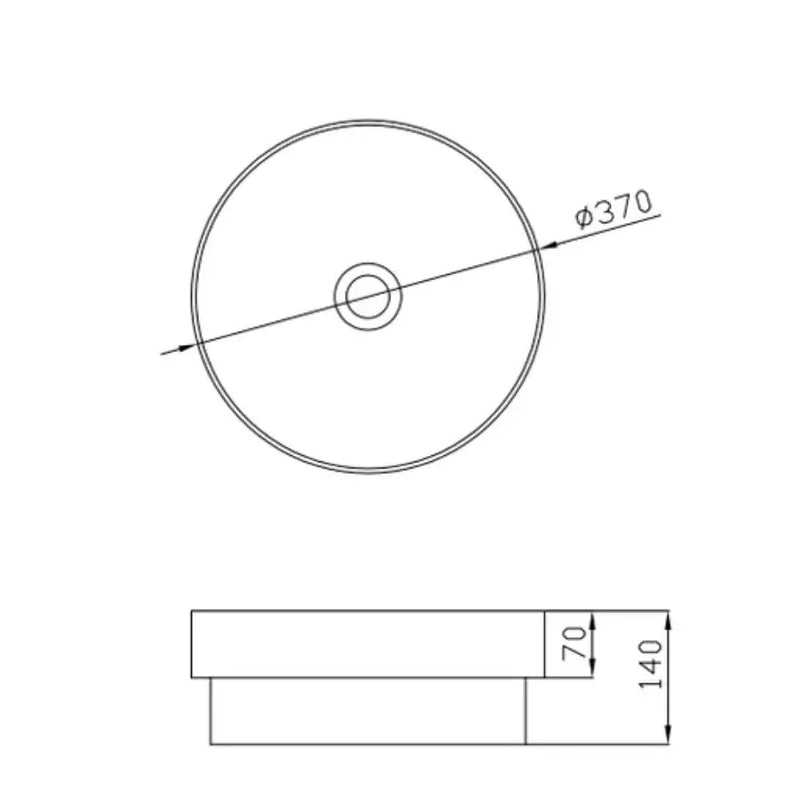 Roza Round Semi Recess White Basin - FIL Kitchen Bathroom