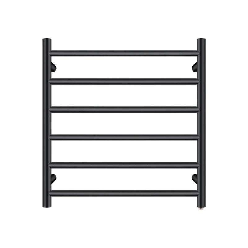 Round  Electric Heated Towel Rack 6 Bars Chrome and Colours FIL Kitchen Bathroom