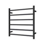 Round  Electric Heated Towel Rack 6 Bars Chrome and Colours FIL Kitchen Bathroom