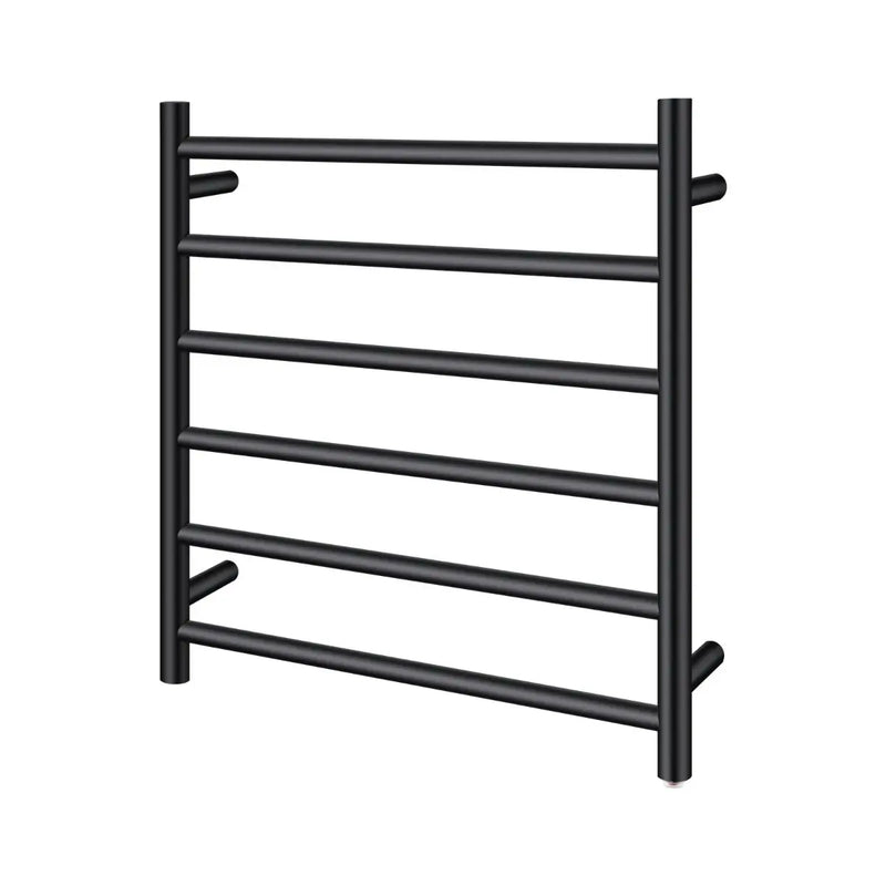 Round  Electric Heated Towel Rack 6 Bars Chrome and Colours FIL Kitchen Bathroom