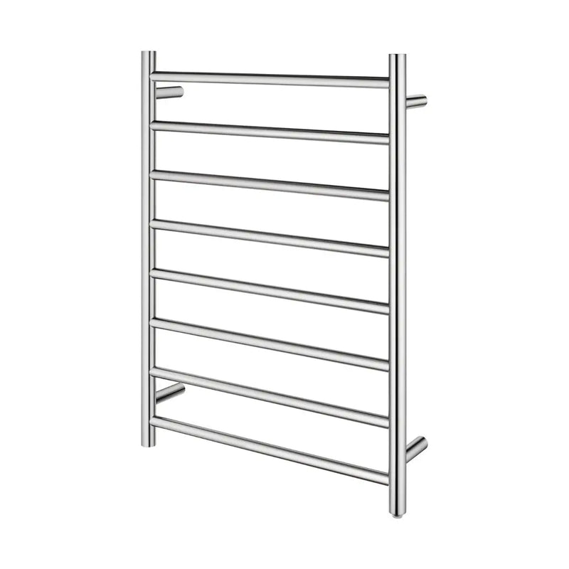 Round  Electric Heated Towel Rack 8 Bars Chrome FIL Kitchen Bathroom