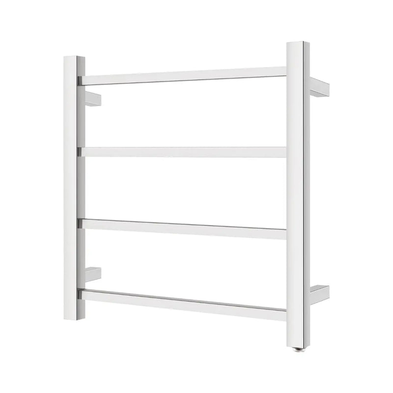 Square Electric Heated Towel Rack 4 Bars Chrome and Colours FIL Kitchen Bathroom