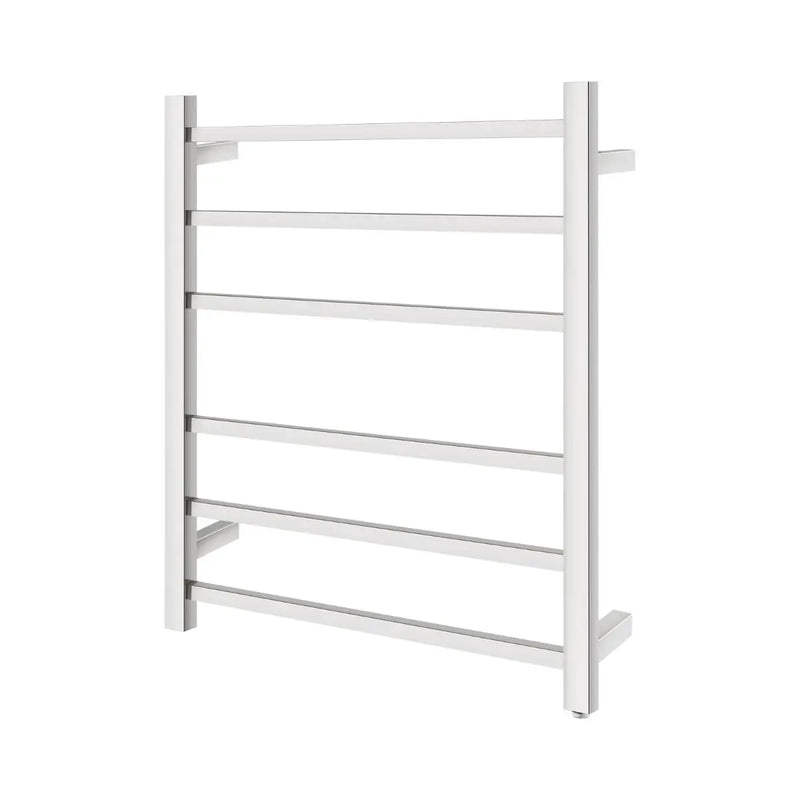 Square  Electric Heated Towel Rack 6 Bars Chrome and Colours FIL Kitchen Bathroom