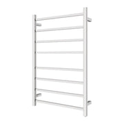 Square Electric Heated Towel Rack 8 Bars Chrome/Black FIL Kitchen Bathroom
