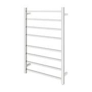 Square Electric Heated Towel Rack 8 Bars Chrome/Black FIL Kitchen Bathroom