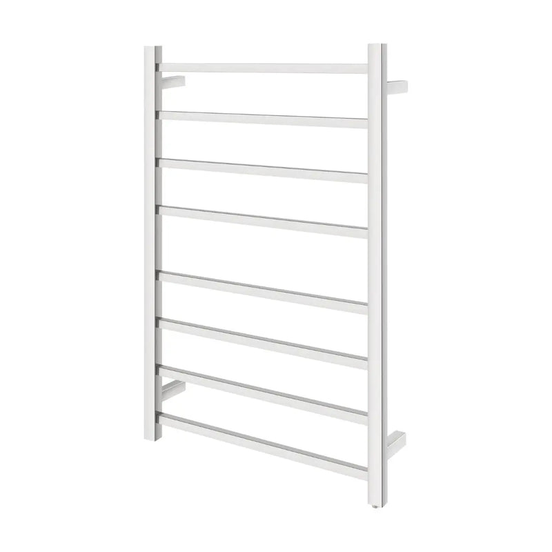 Square Electric Heated Towel Rack 8 Bars Chrome/Black FIL Kitchen Bathroom
