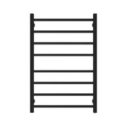 Square Electric Heated Towel Rack 8 Bars Chrome/Black FIL Kitchen Bathroom