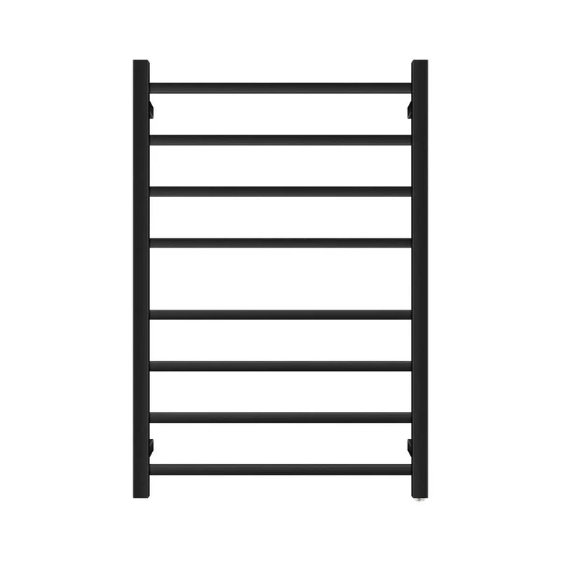 Square Electric Heated Towel Rack 8 Bars Chrome/Black FIL Kitchen Bathroom