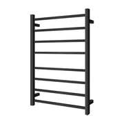Square Electric Heated Towel Rack 8 Bars Chrome/Black FIL Kitchen Bathroom