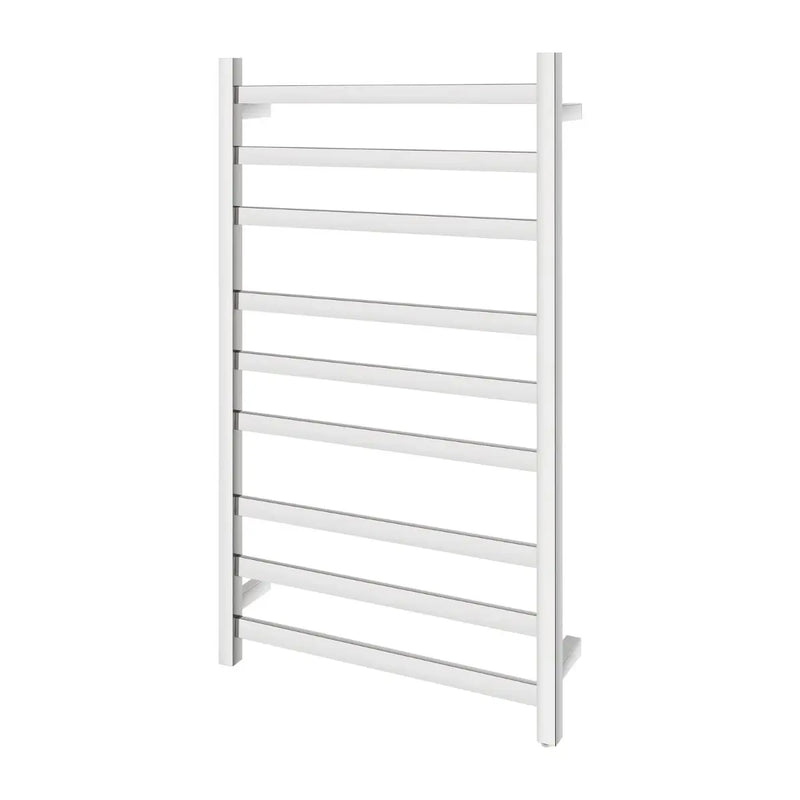 Square Electric Heated Towel Rack 9 Bars Chrome/Matte Black FIL Kitchen Bathroom